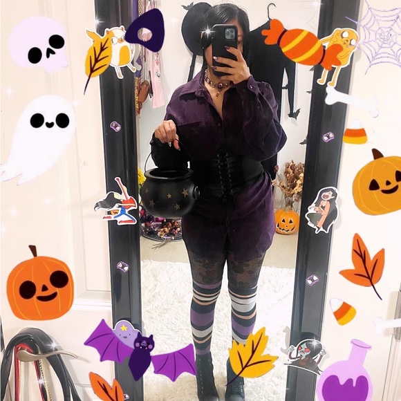 90s Billblass jeans purple button down long sleeve top - Picture 5 of 17